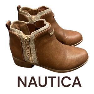 Authentic Nautica little toddler girls designer signature ankle boots sz 11